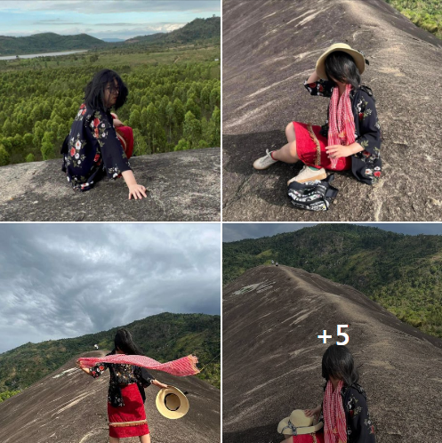 Vừa qua, mạng xã hội không ngừng truyền tay nhau những bức hình "check in" theo phong cách độc lạ của một cô gái trẻ khi nhờ bạn thân chụp ảnh.