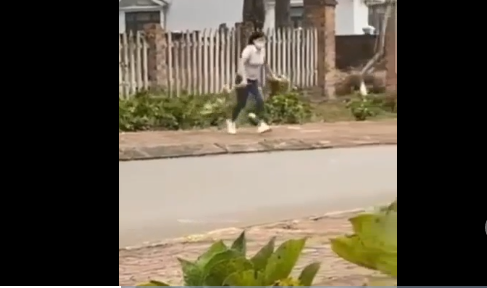 Sau khi nhận cây hoa cẩm tú cầu này, người đàn ông nhanh chóng cất vào cốp xe rồi tất cả lên xe rời đi.