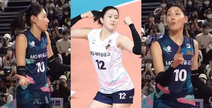 Trước đó, mọi người đã quá quen thuộc với hình ảnh Kim Yeon Koung nghiêm túc, nghiêm khắc khi thi đấu lẫn ngoài cuộc sống vậy nên khi chứng kiến biểu cảm hài hước này ai cũng thích thú.