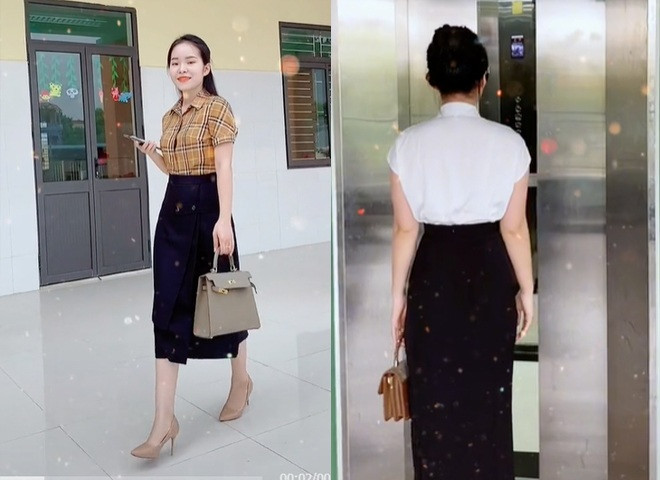 Mỗi lần lên lớp, cô Hương luôn xuất hiện với những set quần áo trẻ trung nhưng vẫn đảm bảo "kín cổng cao tường".