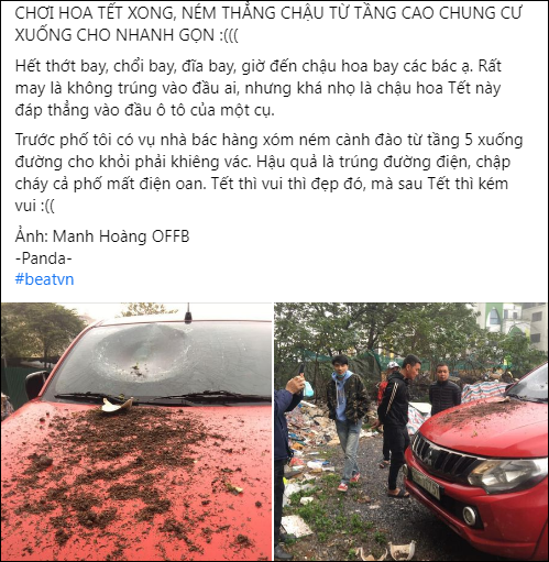 Mới đây một chủ tài xế ô tô gặp phải tình huống "khóc thét" cũng vì chuyện đỗ xe dưới tòa chung cư. Ảnh: Chụp màn hình