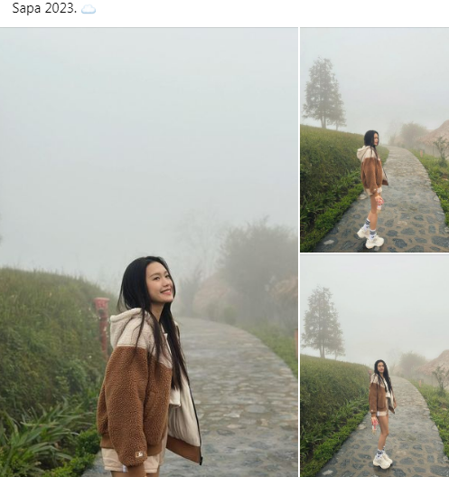 Ban gai Doan Van Hau mac ho, khoe chan dai giua troi lanh