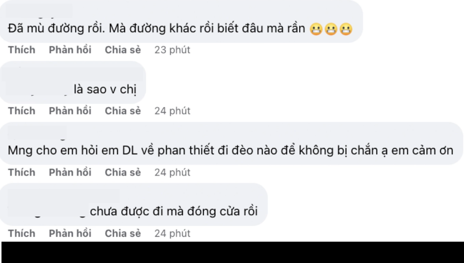 Những bình luận đa phần đều hỏi thăm rằng nếu di chuyển lên thành phố Đà Lạt thì có con đường nào thay thế. Hay thậm chí có người cảm thấy khá nuối tiếc vì chưa được trải nghiệm cung đường này bao giờ.