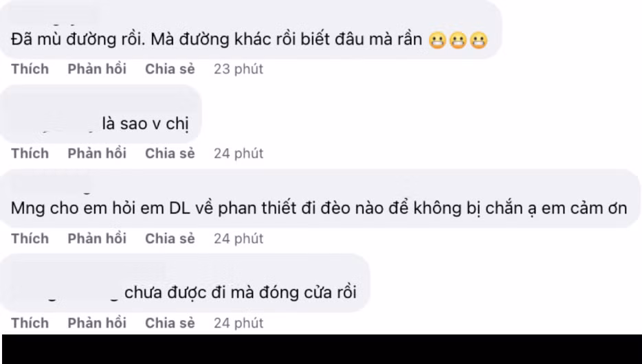 Những bình luận đa phần đều hỏi thăm rằng nếu di chuyển lên thành phố Đà Lạt thì có con đường nào thay thế. Hay thậm chí có người cảm thấy khá nuối tiếc vì chưa được trải nghiệm cung đường này bao giờ.