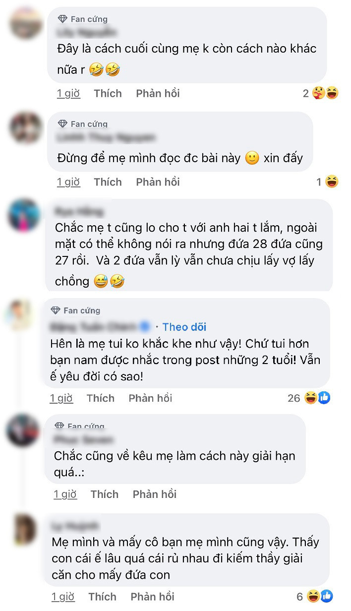 Dưới clip cư dân mạng để lại khá nhiều bình luận, người cảm thấy kỳ cục, người lại đồng cảm bởi bản thân từng bị phụ huynh giục cưới tương tự.