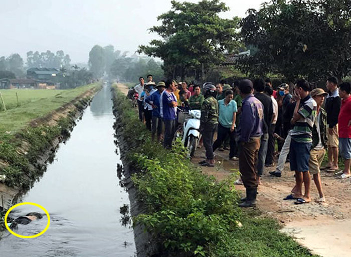 Dien Bien: Phat hien thi the nguoi dan ong nam up mat duoi kenh nuoc