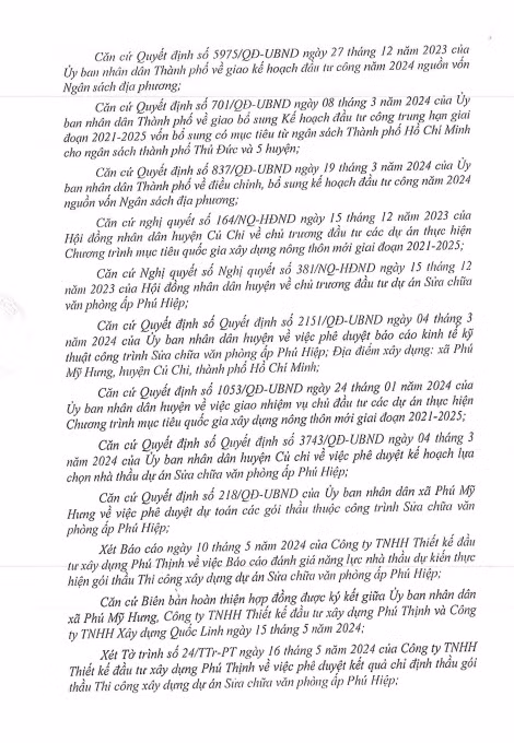 TPHCM: UBND xã Phú Mỹ Hưng chỉ định 4 gói thầu cho Cty Quốc Linh - Hình 5 TPHCM: UBND xa Phu My Hung chi dinh 4 goi thau cho Cty Quoc Linh-Hinh-5