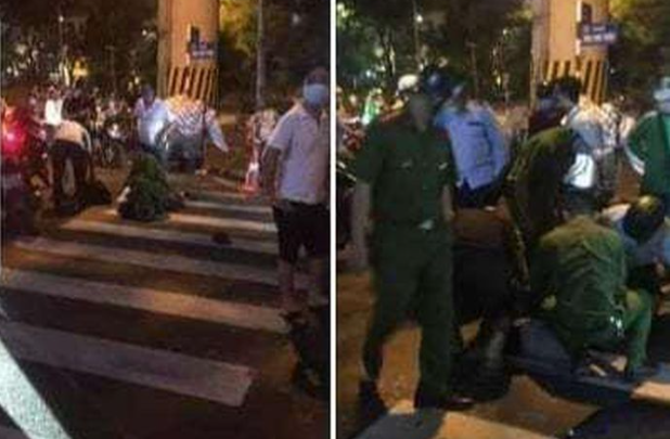 Nguoi dan ong dap pha cay ATM trong dem