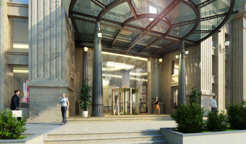 Kiến trúc của D’. Le Pont D’or - Hoàng Cầu lấy cảm hứng từ phong cách tân cổ điển với những không gian lịch lãm, sang trọng, có thể thấy trong một số công trình nổi tiếng như khách sạn Hilton Hà Nội hay Khách sạn Metropole.