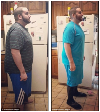 Sau 5 tháng theo đuổi chế độ giảm cân, Paul DiStefano còn 112kg, giảm tổng số 42kg so với ban đầu.