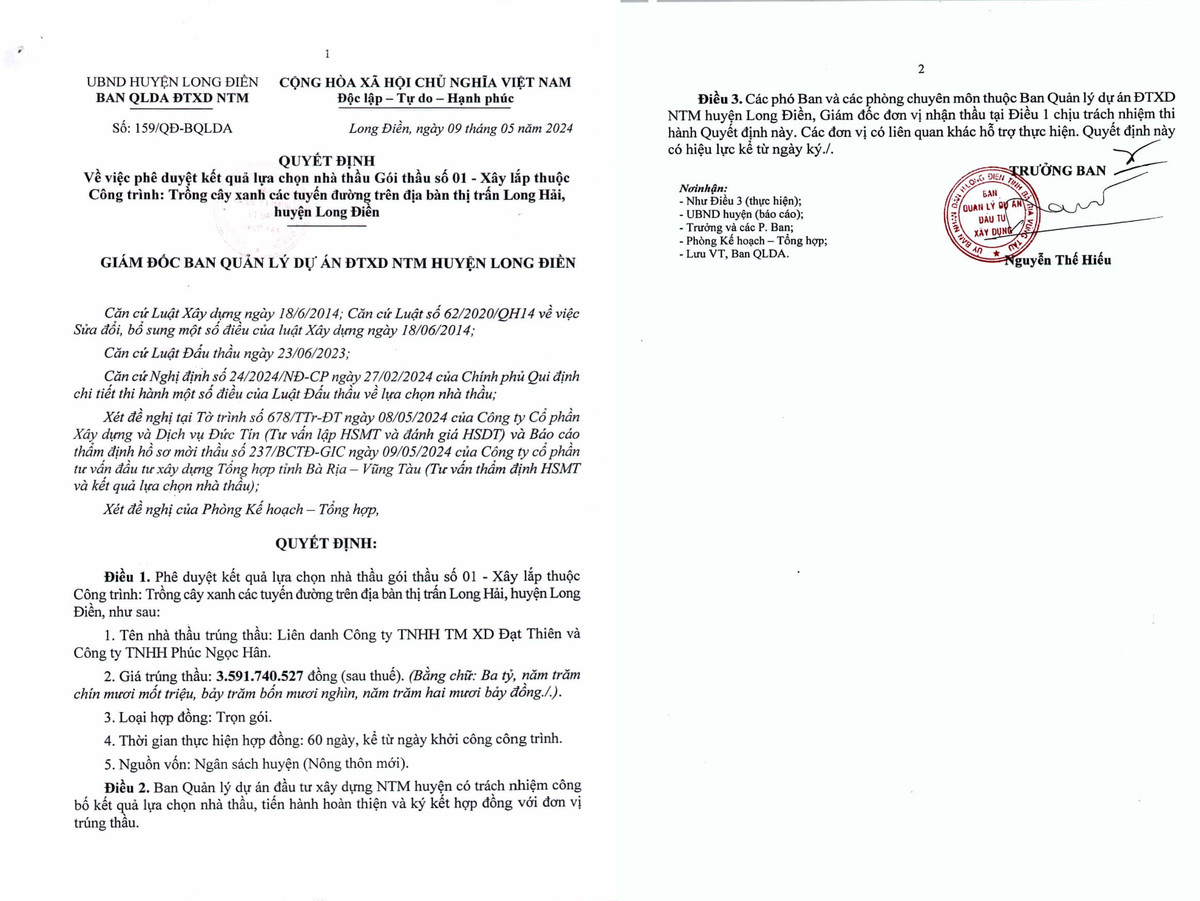 BR-VT: Cty Đạt Thiên và 2 gói chỉnh trang đô thị tại Long Điền - Hình 3 BR-VT: Cty Dat Thien va 2 goi chinh trang do thi tai Long Dien-Hinh-3