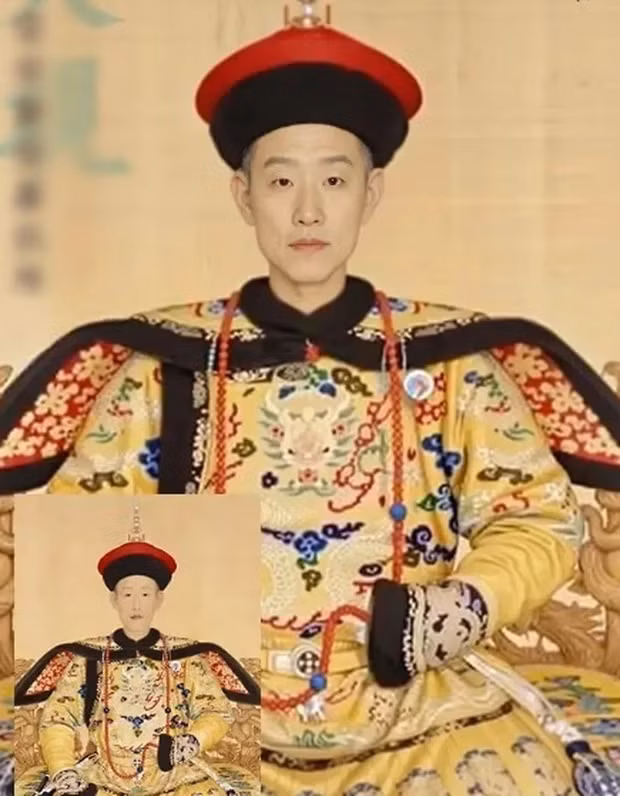 6. Ái Tân Giác La Hoằng Lịch (Càn Long): Hoàng đế sống thọ nhất trong lịch sử Trung Quốc, sống đến 88 tuổi. Băng hà năm 1799, truy tôn làm Thanh Cao Tông. Bức tranh AI hiển thị dung mạo trẻ trung, hoạt bát của ông.