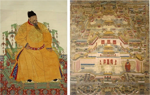 Tết Nguyên Đán trong Tử Cấm Thành bắt đầu từ 23 tháng chạp và kết thúc vào ngày 20 tháng giêng. Hoàng đế tạm khoá bút mực và con dấu, nhưng vẫn phải xử lý công việc nếu có sự kiện gấp.