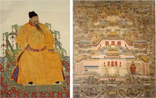 Tết Nguyên Đán trong Tử Cấm Thành bắt đầu từ 23 tháng chạp và kết thúc vào ngày 20 tháng giêng. Hoàng đế tạm khoá bút mực và con dấu, nhưng vẫn phải xử lý công việc nếu có sự kiện gấp.