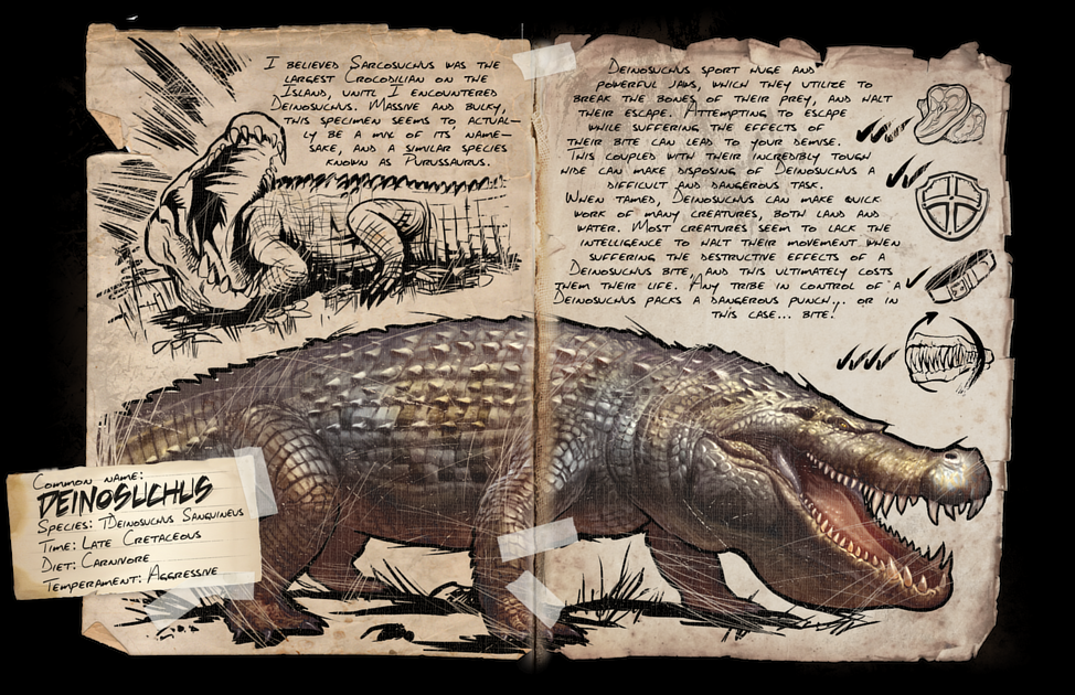 Con mồi của Deinosuchus thường là khủng long và các động vật trên cạn, khi chúng xuống uống nước hoặc tắm. Với bộ hàm chắc khỏe, Deinosuchus trở thành kẻ săn mồi đáng sợ.