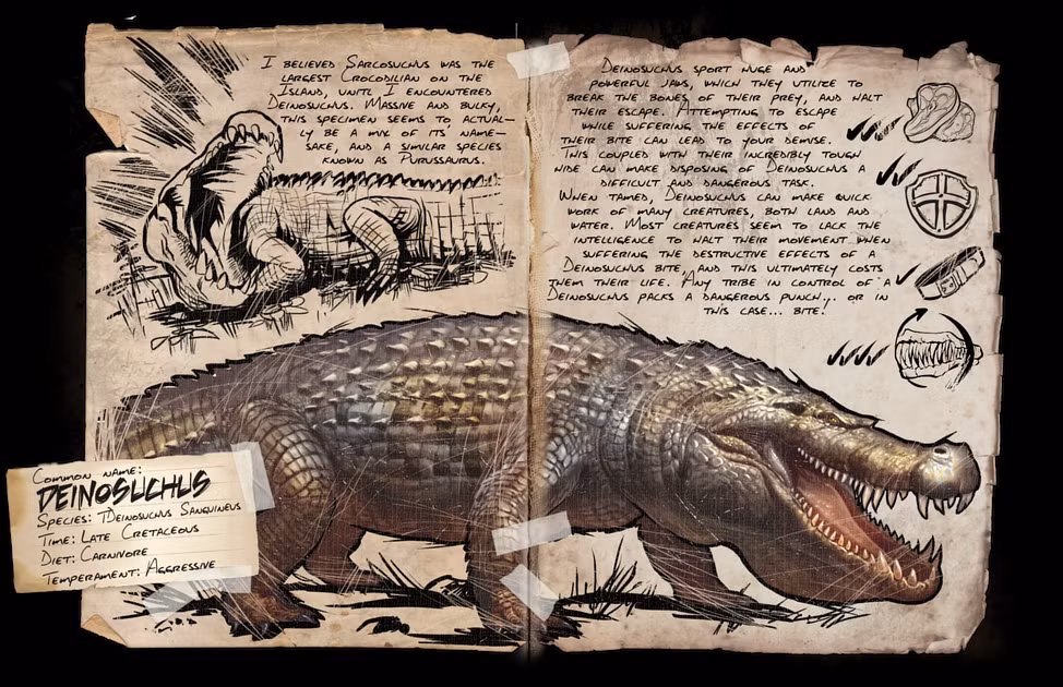 Con mồi của Deinosuchus thường là khủng long và các động vật trên cạn, khi chúng xuống uống nước hoặc tắm. Với bộ hàm chắc khỏe, Deinosuchus trở thành kẻ săn mồi đáng sợ.