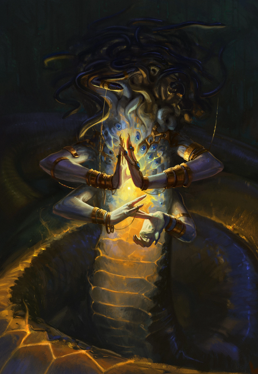 Ngoài ra, Agartha cũng được cho là nơi ở của Nagas, một chủng tộc thần nửa người nửa rắn, sống ở tầng thấp nhất của Trái Đất rỗng, hay Patala.