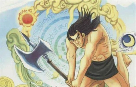 Chiếc rìu Khai Thiên mà Ngài mang theo được coi là bằng chứng cho thân thế đặc biệt của mình, được Tạo Hóa Ngọc Điệp chuẩn bị cho việc khai thiên lập địa, sáng tạo vũ trụ.