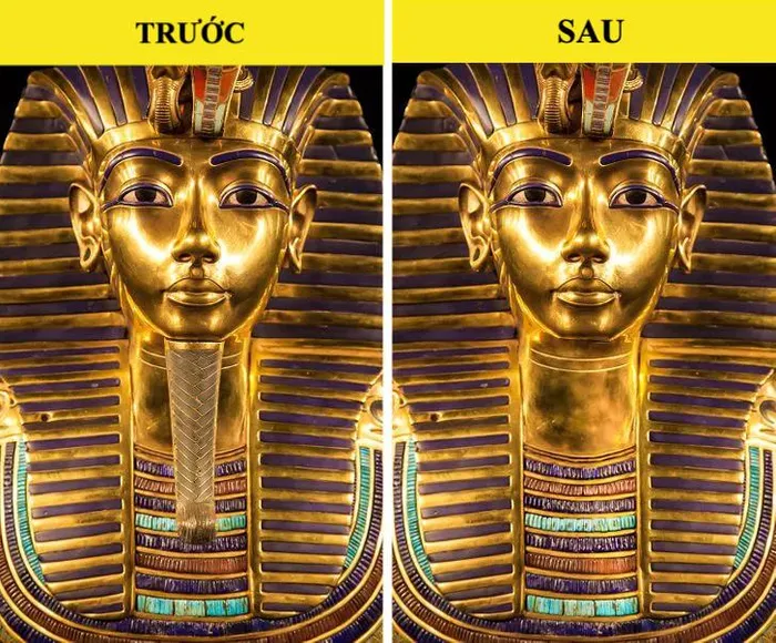 3. Râu của Hoàng đế Tutankhamun từng rơi ra trong quá trình dọn dẹp: Phần râu của mặt nạ Tutankhamun từng rơi ra trong quá trình dọn dẹp năm 2014, nhân viên bảo tàng đã cố gắng vá lại bằng keo epoxy, nhưng điều này làm hỏng hiện vật hơn. Đây là một trong những sự thật về thế giới ít ai biết.