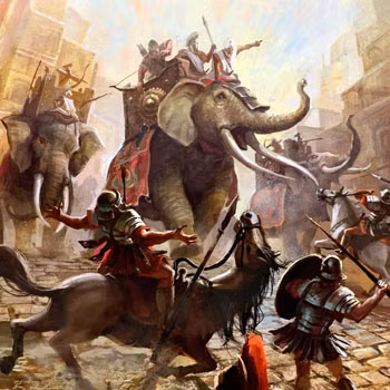 Những con voi to lớn, mạnh mẽ và thông minh được huấn luyện trở thành "vũ khí sống" trên chiến trường.