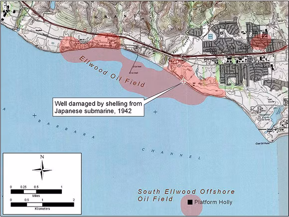 Kế đến, Kozo Nishino hạ lệnh cho đoàn thủy thủ đưa tàu ngầm I-17 nổi lên mặt nước sau khi tiến sát bờ biển Santa Barbara.