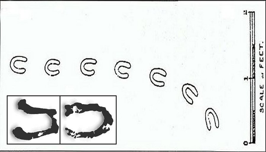 Khi phát hiện những dấu chân kỳ lạ trên, người dân địa phương vô cùng hoảng sợ.