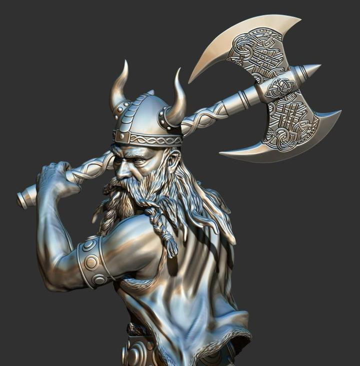 Trong nhiều trường hợp, chiến binh Viking này còn cởi trần chiến đấu thể hiện sự hung dữ, đáng sợ của mình.