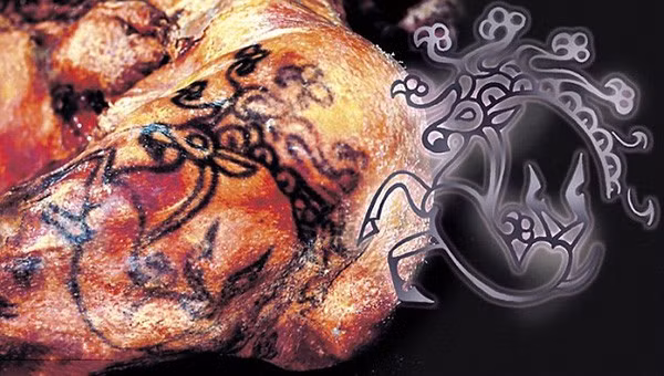 Nhờ vậy, nhiều hình xăm phức tạp trên cơ thể "Công chúa Altai" vẫn còn nhìn thấy rõ.