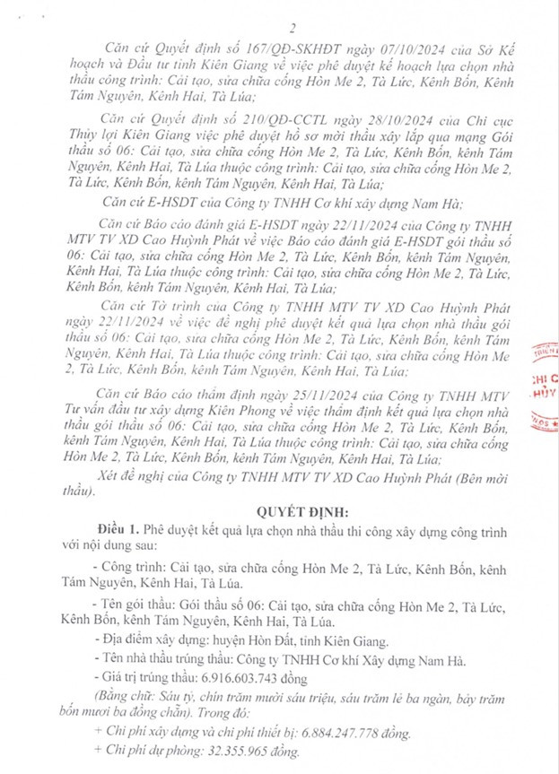 Kien Giang: Cong ty Nam Ha trung goi thau thuy loi gan 7 ty dong-Hinh-2