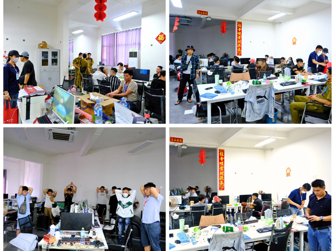 Ảnh: Văn phòng làm việc, nơi các đối tượng thực hiện lừa đảo.