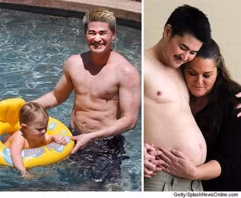 5. Thomas Beatie : Thomas Beatie được nhiều người trên thế giới biết đến là một trong những người chuyển giới đầu tiên vẫn giữ lại khả năng sinh con. Sinh ra là nữ, Beatie sống cuộc sống của mình như là mọi cô gái khác cho đến năm 20 tuổi. Sau đó anh bắt đầu sử dụng liệu pháp chuyển giới bằng tiêm hormone nam nhưng vẫn quyết định giữ lại cơ quan sinh dục nữ, nhờ thế vợ chồng anh vẫn có thể có con nhờ tinh trùng hiến tặng dù vợ không thể mang bầu. Beatie đến nay có 3 con và thường xuyên phải tiêm hormone nam.