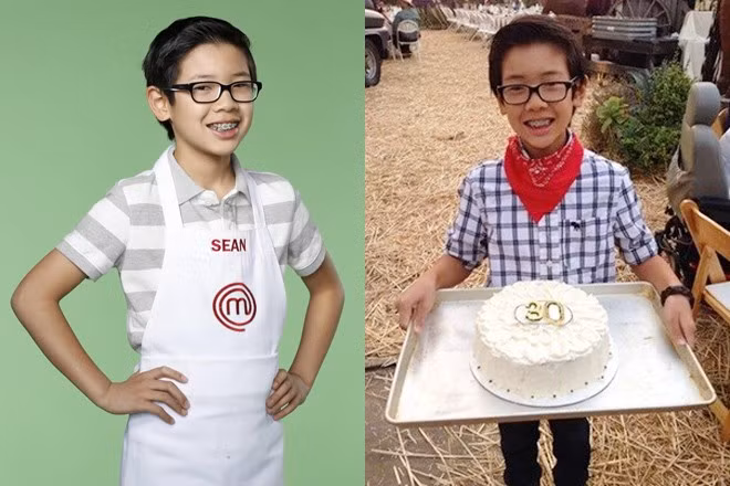 Sean Lê là một cậu bé gốc Việt chỉ mới 12 tuổi nhưng đã gây ấn tượng trong Vua bếp nhí Mỹ mùa thứ 2 khi lọt vào top 6. Thí sinh đến từ California tạo thiện cảm với khán giả bởi tính cách khiêm tốn, thân thiện và giản dị. Sean Lê đứng đầu 4/8 thử thách qua những tập đầu và là thí sinh giữ kỷ lục chiến thắng nhiều thử thách nhất của chương trình trong cả hai mùa. Ảnh: FBNV.
