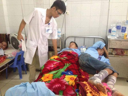 Thanh Hoa: 75 nguoi bi bong nhap vien vi dot lua trai