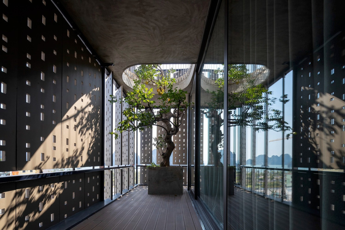 Ngôi nhà còn được trồng rất nhiều cây xanh để làm dịu đi sự khắc nghiệt của thời tiết. Nhờ thiết kế độc đáo, Light House được đánh giá là ngôi nhà có dấu ấn của kiến trúc hiện đại.