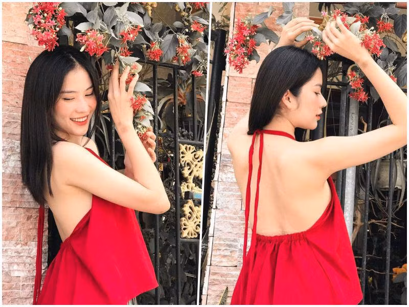 Một mẫu áo yếm cách tân được Nam Em lựa chọn. Ảnh: Arttimes.