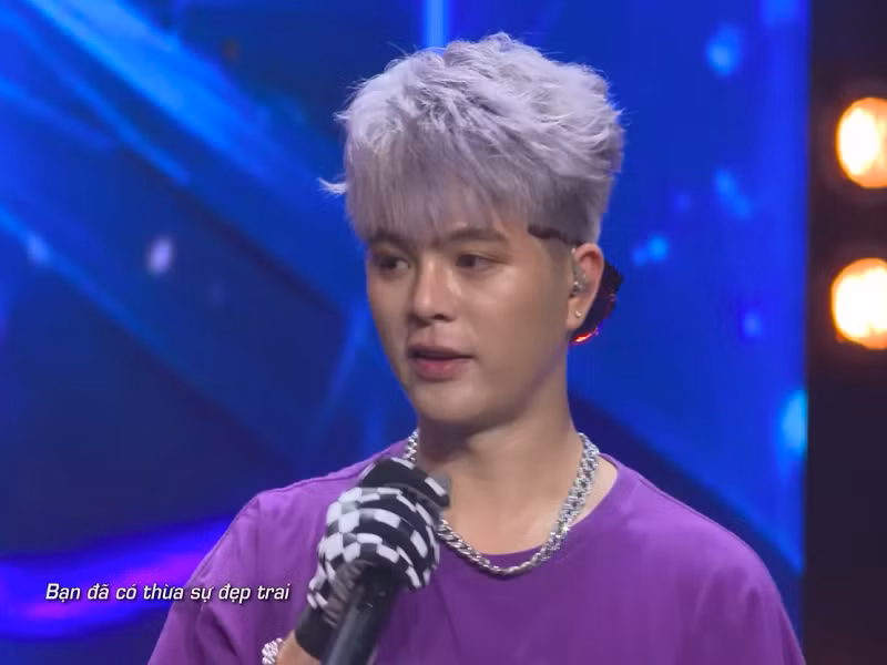 Dàn thí sinh xuất hiện trong tập 2 Rap Việt mùa 3 có Quang Anh. Ảnh: Phụ Nữ Việt Nam.