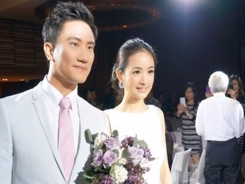 Chồng Lâm Y Thần sở hữu gương mặt điển trai, chiều cao 1m80. Lâm Vu Siêu không hoạt động nghệ thuật. Anh kinh doanh thiết bị lặn biển ở Mỹ. Ảnh: Zing