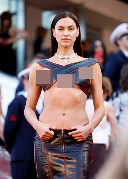 Xuất hiện thảm đỏ Cannes, Irina Shayk diện trang phục hở bạo. Ảnh: Parade.