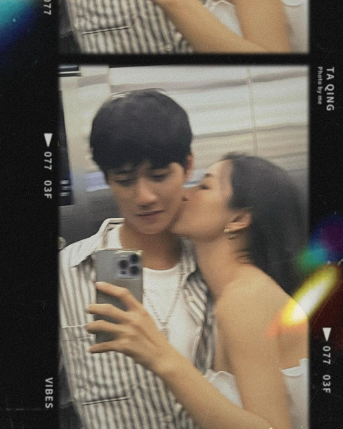 Cặp đôi diễn viên phim "Em và Trịnh" có nhiều khoảnh khắc tình tứ bên nhau.