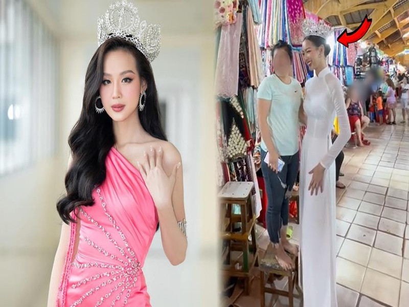 Mới đây, Hoa hậu Bảo Ngọc đăng tải clip đi dạo chợ Bến Thành. Cô chia sẻ: "Sáng sớm dạo chợ mà mọi người vui vẻ quá luôn". Do vẫn đội vương miện, Bảo Ngọc vướng những ý kiến trái chiều. Nhanh chóng, Bảo Ngọc giải đáp về việc đội vương miện khi đi chợ: "Ngọc đi chụp hình xong sẵn vô đó". Ảnh: Saostar