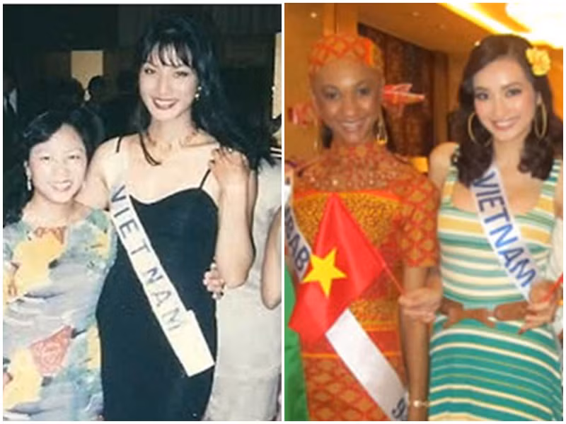 Trương Quỳnh Mai và Trương Tri Trúc Diễm (ảnh phải) đều lọt top 15 khi tham gia Hoa hậu Quốc tế ở mùa giải lần lượt năm 1995 và 2011. Ảnh: Vietnamnet, Người Lao Động.