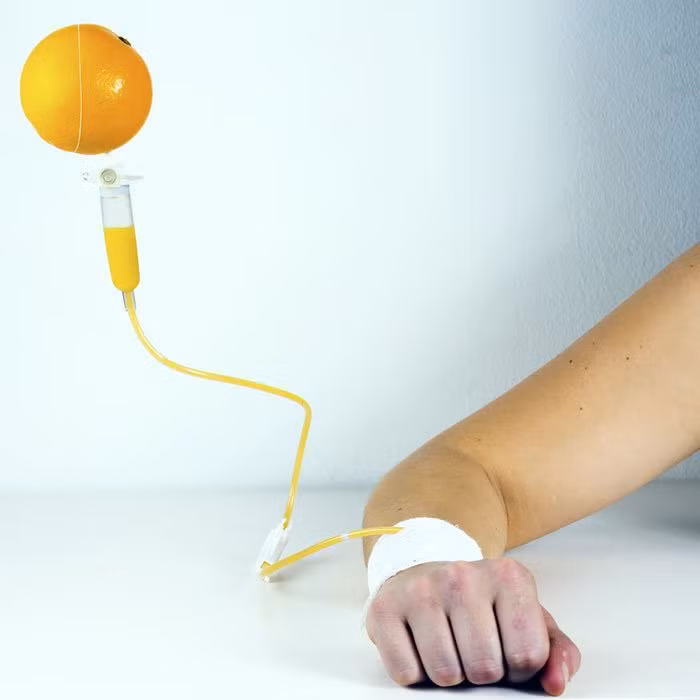 Truyền vitamin: Truyền vitamin có thể được dùng để bổ sung vitamin cho cơ thể ở mức cao hơn so với các viên uống. Trào lưu sức khỏe này có thể tăng lượng vitamin C hoặc sắt của người bệnh lên nhưng có thể kèm theo những nguy cơ như chóng mặt, buồn nôn, viêm tại vết truyền. Ngoài ra, nếu cơ thể thừa một số khoáng chất như magie thì sẽ gây tụt huyết áp. Vì vậy chỉ thực hiện truyền vitamin ở những cơ sở uy tín. 