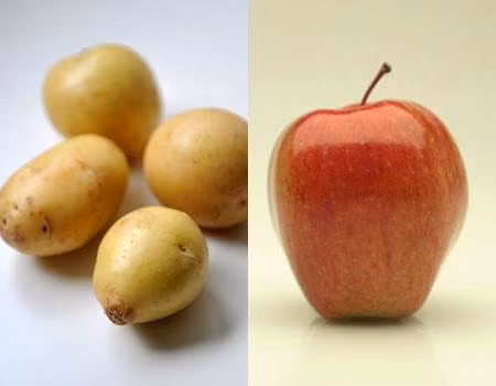 Bảo quản khoai tây cùng với 1 quả táo để giữ cho khoai tây không bị mọc mầm.