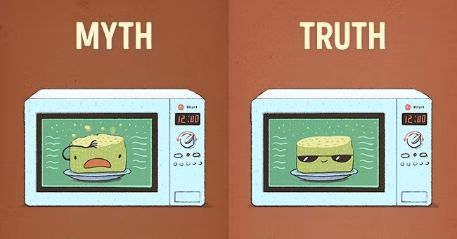 Nhiều người cho rằng lò vi sóng không tốt. Nhưng trái với các phương pháp hâm nóng thức ăn khác, lò vi sóng làm nóng rất nhanh nên các thành phần dinh dưỡng không đủ thời gian để bị phân hủy nên không bị mất đi.