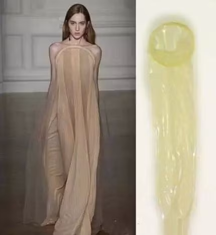 Chiếc váy này chắc hẳn được lấy cảm hứng từ bao cao su 