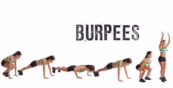 Bài tập này được thực hiện như sau: 60 giây thực hiện động tác burpee; nghỉ 10 giây; 45 giây thực hiện động tác gập gối với tay giơ cao, nghỉ 10 giây, 30 giây thực hiện động tác leo núi, nghỉ 10 giây. Lặp lại 3 set.