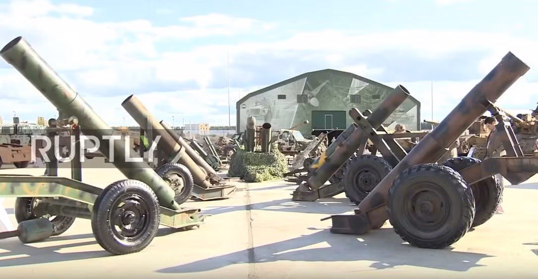 Hell Canon, một trong những vũ khí yêu thích của các nhóm khủng bobos chống chính phủ tại Syria. Nguồn ảnh: Ruptly.