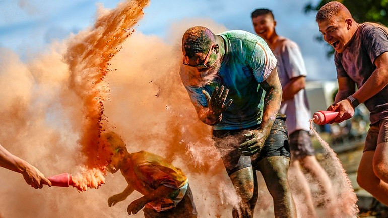 Tuần vừa rồi, Quân đội Mỹ cũng tổ chức một cuộc chạy đua theo kiểu "Color Run". Nguồn ảnh: Militarytimes.