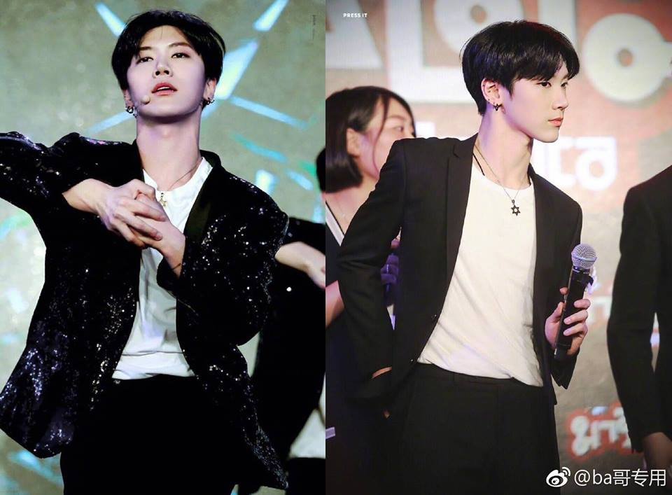 Chiếc áo lấp lánh của NCT Ten đã được "biến hóa" thành màu đen