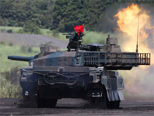 Xe được trang bị một khẩu pháo chính cỡ nòng 120mm theo chuẩn NATO. đây là khẩu pháo nòng trơn được sản xuất bởi Japan Steel Works. Ngoài ra, xe còn có một khẩu súng máy 12,7mm và một khẩu 7,62mm. Nguồn ảnh: Fineart.